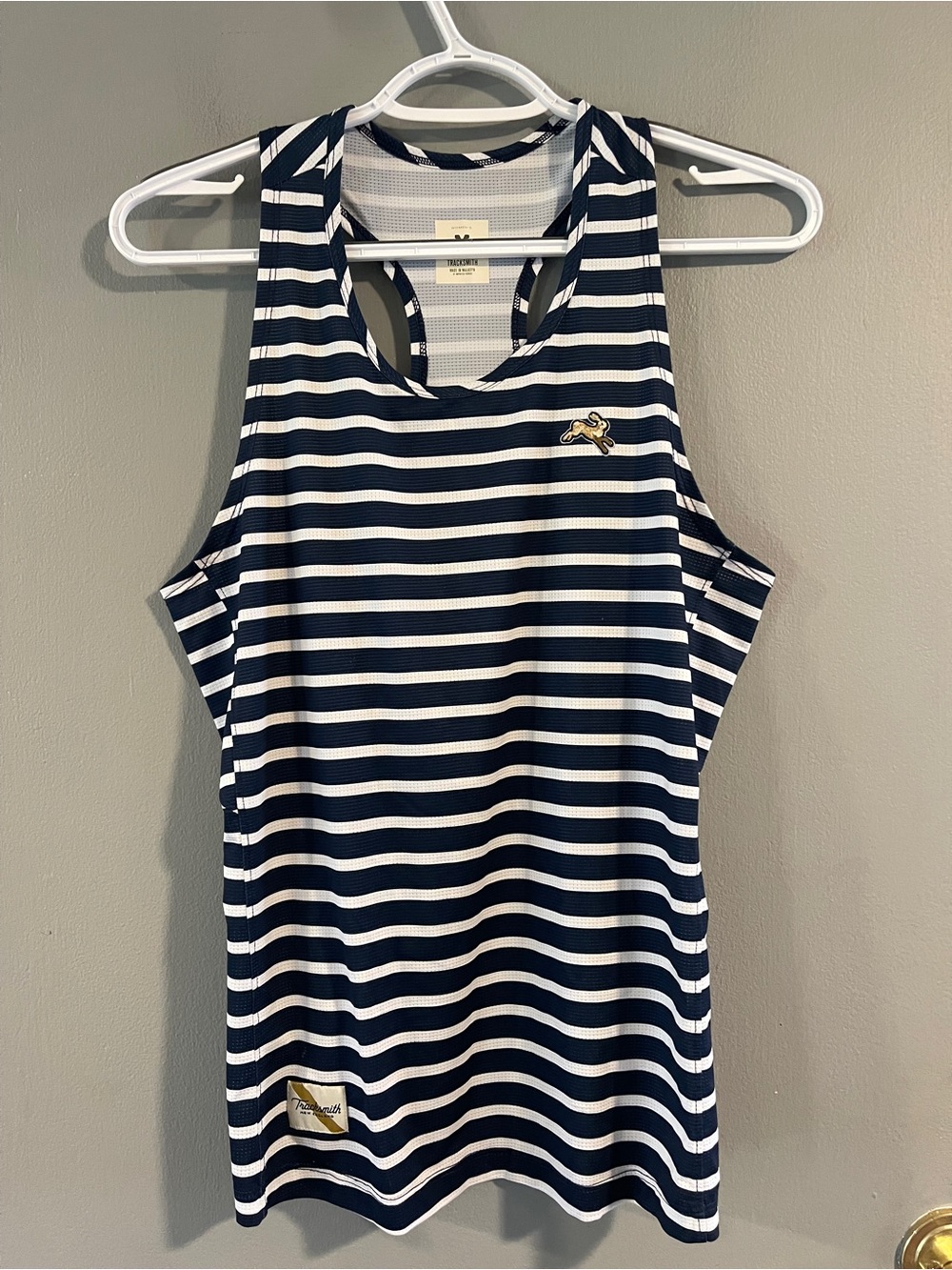 Tracksmith Racerback Striped Running Tank Size M